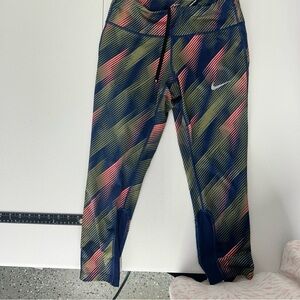 Nike Blue and Pink Leggings Athletic Performance